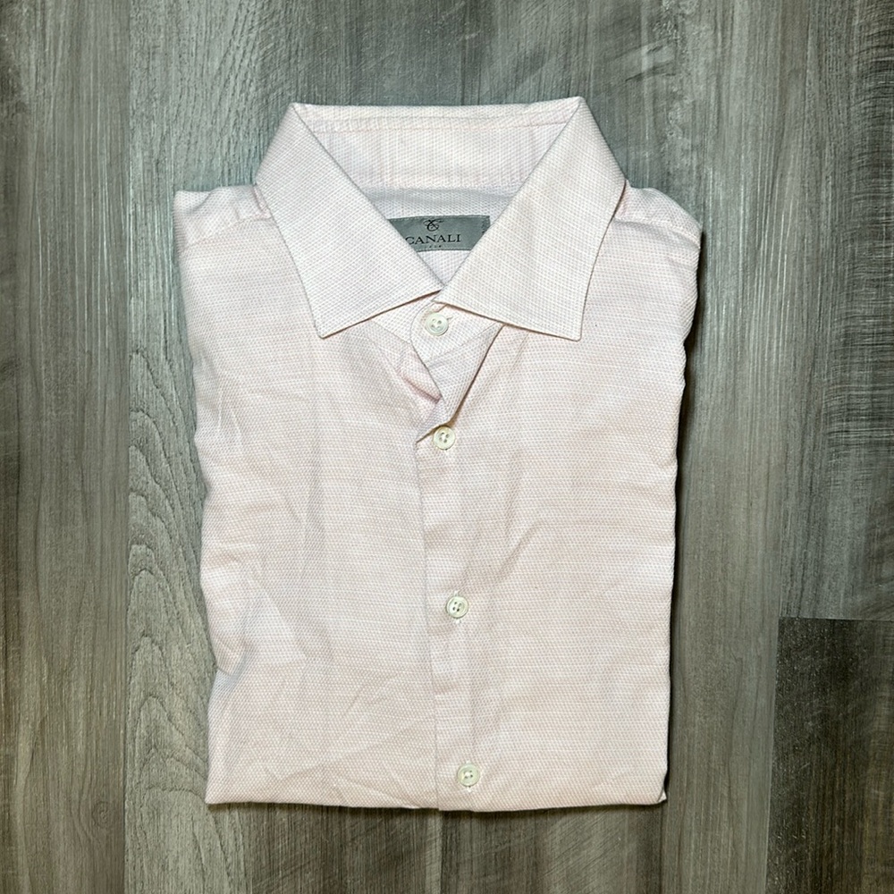 Canali Long Sleeve Button Down - 44 17.5 (XL)
